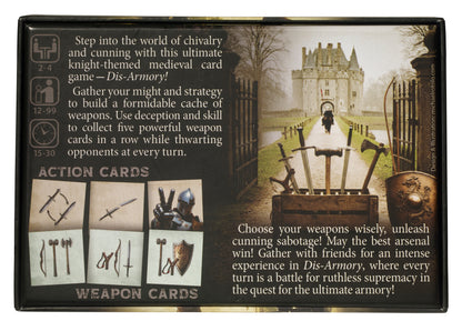 DisArmory- A medieval themed card game for ages 12+, 2-5 Players, 15-30 Minutes,
