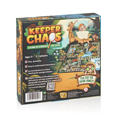 Keeper Chaos - A Zoo-Themed Adventure & Strategy Board Game for Kids, Adults, & Family Game Night, Zoo Gift for Pre-Readers & Kids Ages 5+, Fun Family Board Games for 2-5 Players